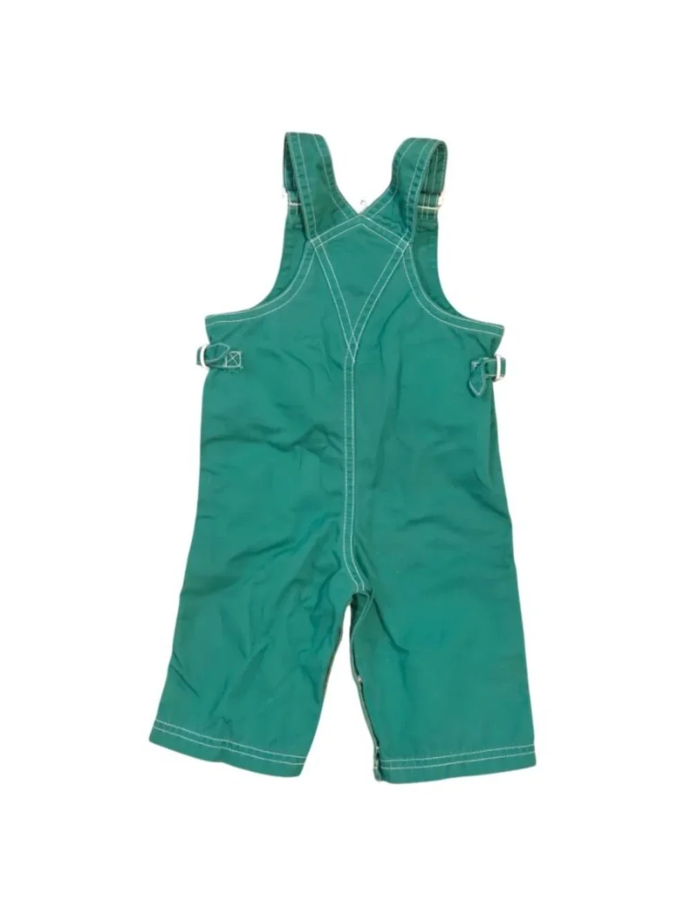 Izod Lacoste Infant Toddler Green Overalls Crocodile Alligator 12 Months Vintage